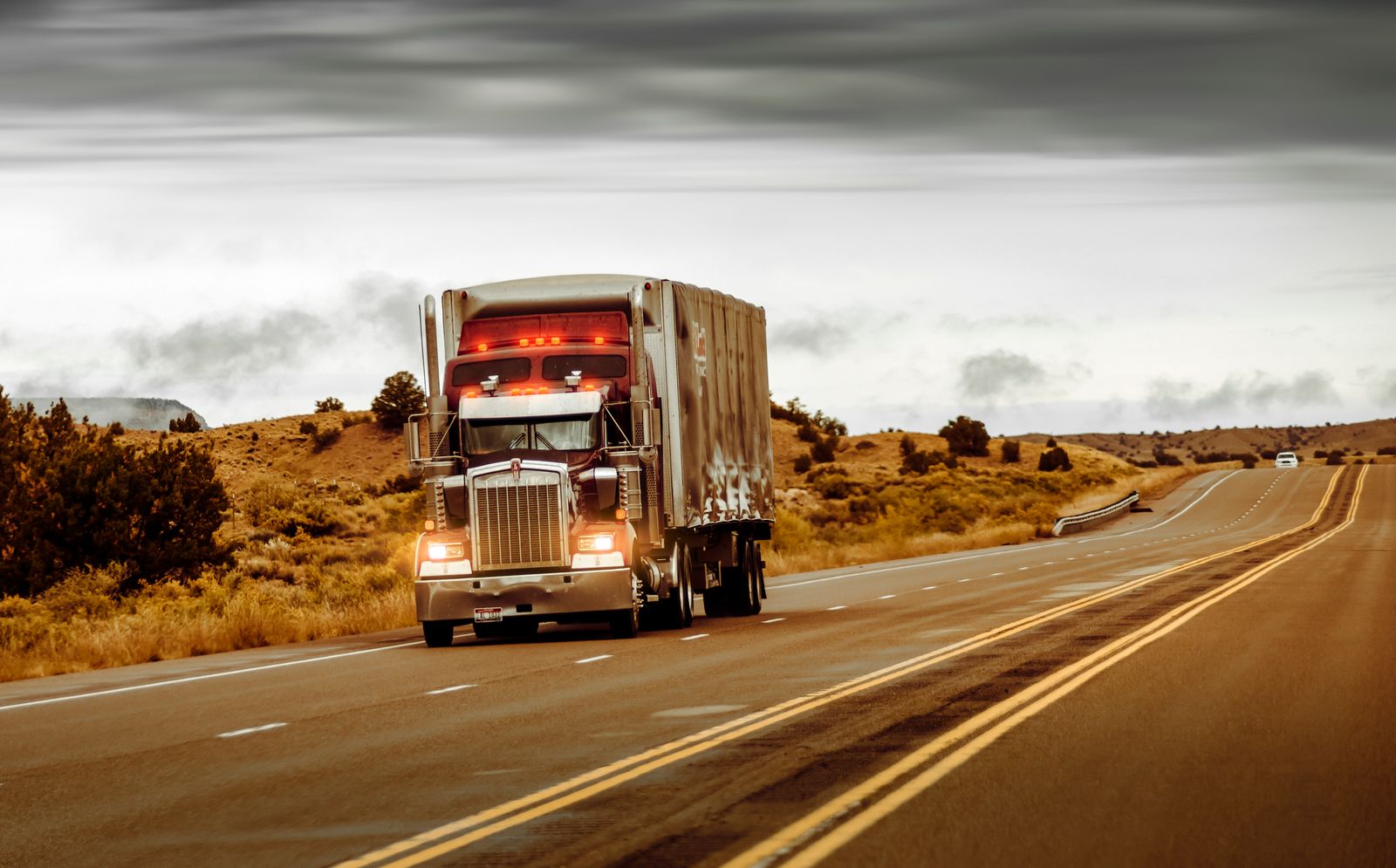 Freight truck on the highway