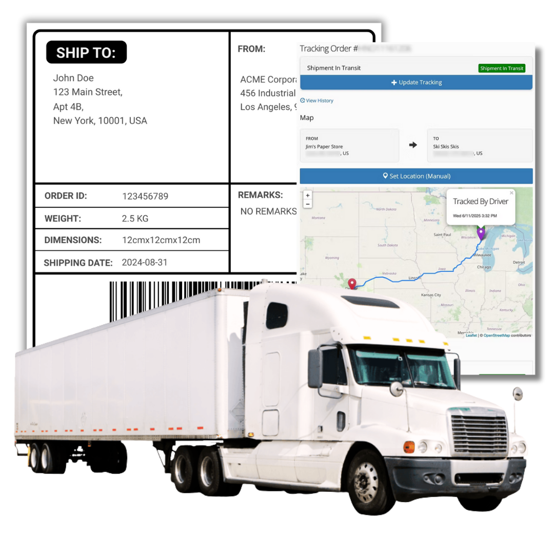 Freight truck on the road